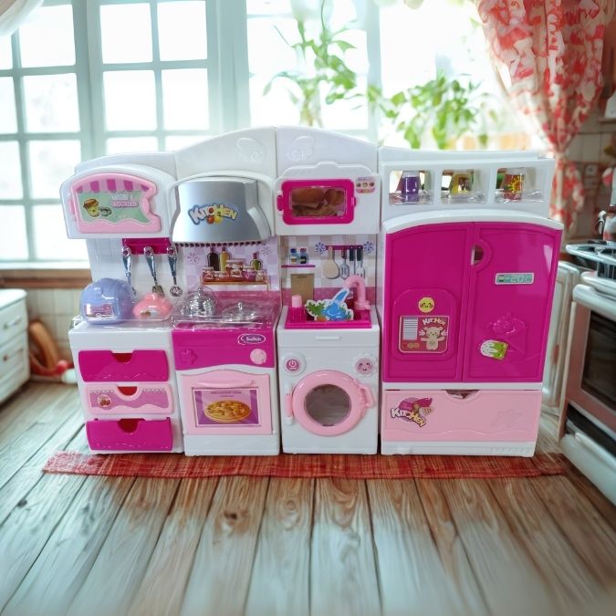 Toy Kitchen Set Kitchen Baby Girl Luxury Wooden Play Kitchen For Kids Toddlers Tiny Land